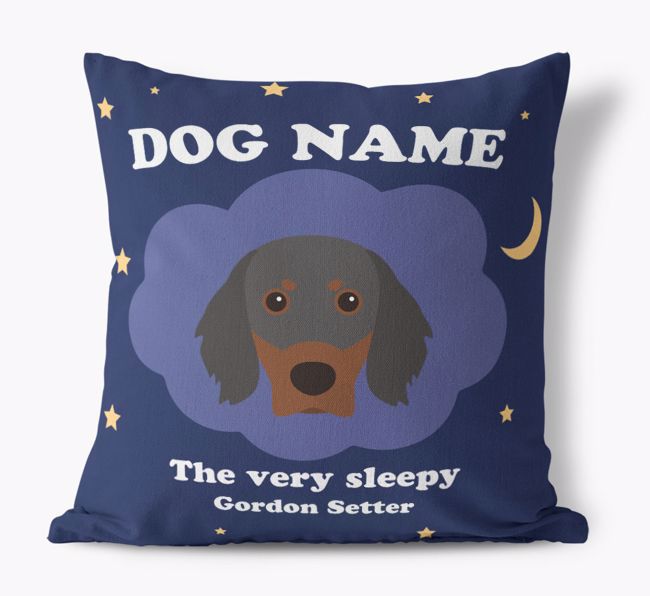 Very Sleepy: Personalised {breedFullName} Canvas Cushion